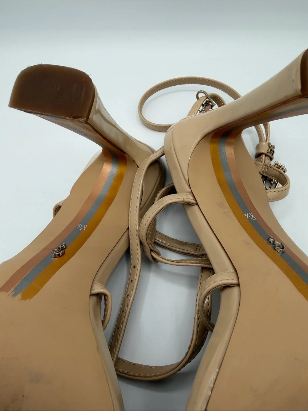 Sam Edelman Beige Nude Strappy Heeled Sandals